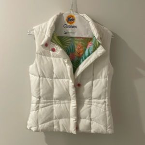 Lilly Pulitzer cream/white Puffer Vest
